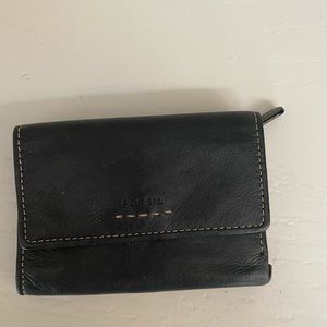 Black Leather Fossil Wallet